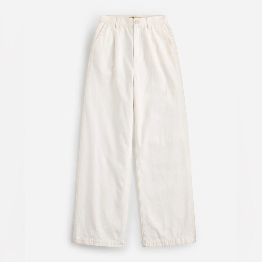 NWT Madewell Women’s The Harlow Wide-Leg Jean: Airy Denim Edition - W33 - White